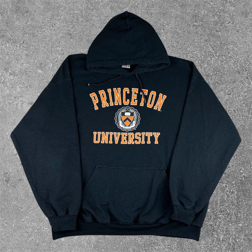 Campus Colors Princeton University Hoodie Mens XL Black Collegiate Pullover Ivy
